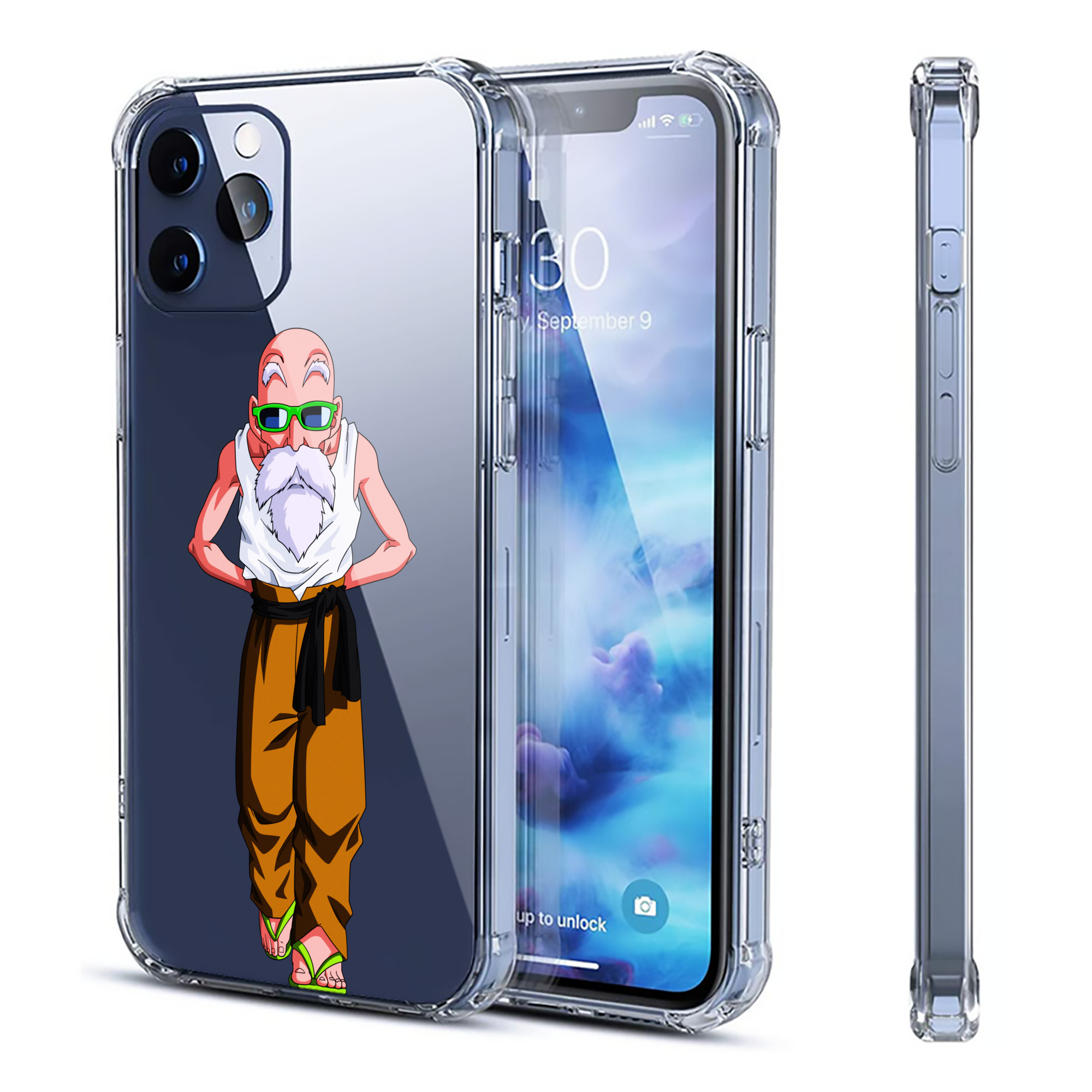 （画像用） ドラゴンボール 亀仙人（かめせんにん） DRAGON BALL Master Roshi Kame Sennin 【iPhone 12シリーズ対応】透明スマホケース（クリアソフトケース）
